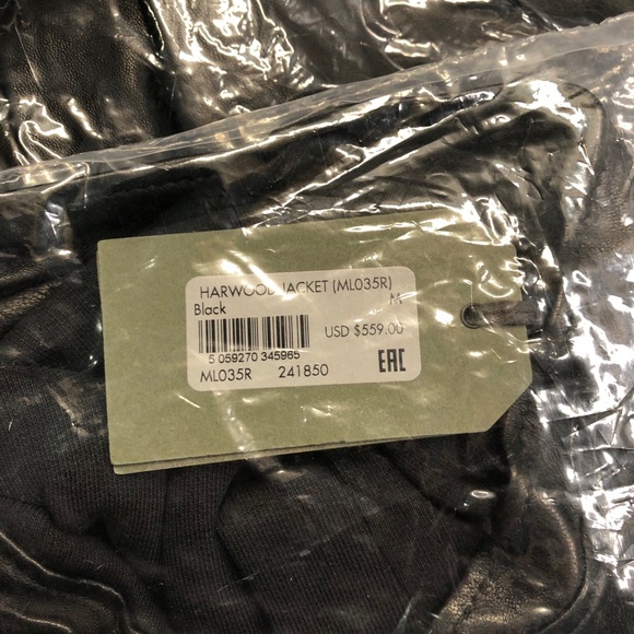 ALLSAINTS HARWOOD LEATHER BIKER JACKET - Picture 5 of 5